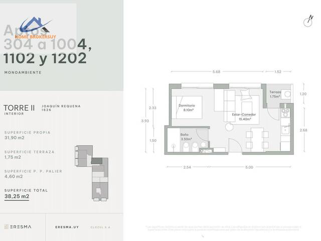 #CO436C - Monoambiente para Venta en Montevideo - UY-MO - 2