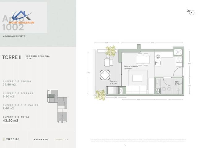 #CO451C - Monoambiente para Venta en Montevideo - UY-MO - 2